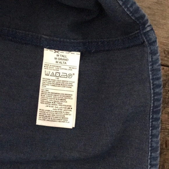 Old Navy Chambray Shirt Dress with Lace - Picture 10 of 10